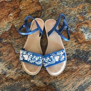 Rampage blue Denim and Beaded flat Sandal